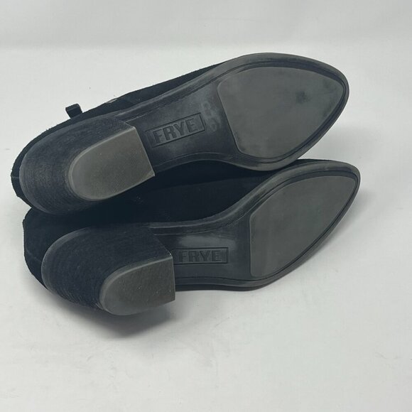 Frye Judith ankle boots 9.5 booties black suede double zipper women - Picture 11 of 13